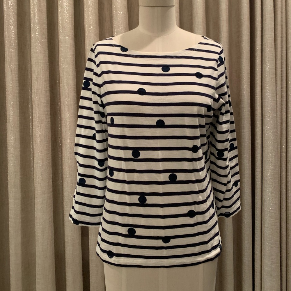 Jcrew shirt with stripes and polka dots
